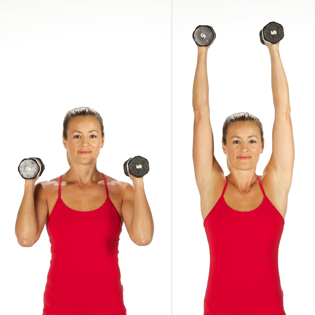 Shoulder Press | Beginner Dumbbell Exercises | POPSUGAR Fitness Photo 4 Shoulder Press | Beginner Dumbbell Exercises | POPSUGAR Fitness Photo 4